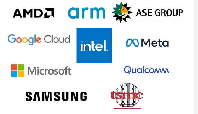Figure 1: Members of the Universal Chiplet Interconnect Express consortium. 