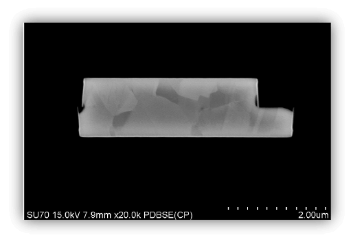 Figure 2: TEM cross section images of die to wafer bonded interfaces using hybrid bonding