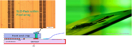 Figure 4: Heterogeneous integration of sensor and readout circuit (Fraunhofer EMFT in co-operation with Max-Planck MPP)
