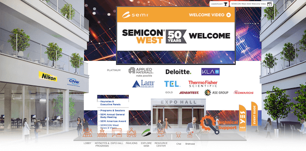 Lobby of Virtual SEMICON West