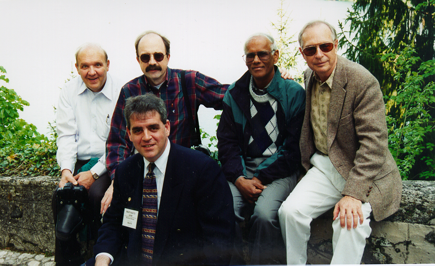 IMAPS Presidents Jim Drehle, Phil Garrou, Rao Tummala, Paul Van Loan (Bled Slovenia 1997)
