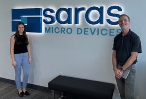 Figure 3: Eelco Bergman, Chief Business Officer at Sara's Micro Devices, hosted a visit with Jillian McNichol.