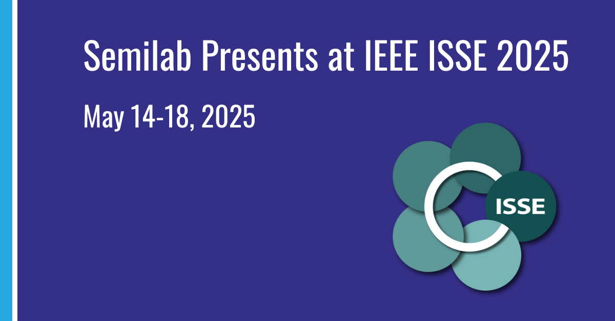 Semilab presents at IEEE ISSE 2025