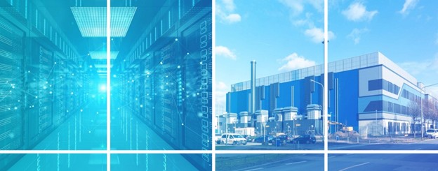 Figure 3: Interior and exterior of Data Center (Source: JLARC)
