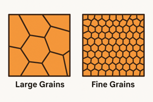 Figure 2: Grain sizes below 0.2μm are classified as fine grain.